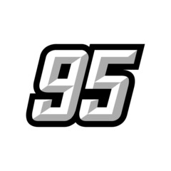 Creative modern logo design racing number 95