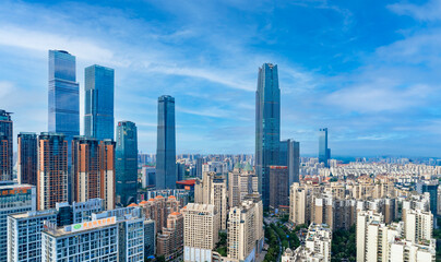 Urban scenery of CBD in Nanning, Guangxi, China