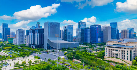 Fototapeta na wymiar Urban scenery of CBD in Nanning, Guangxi, China