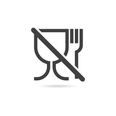 Vector Isolated No Food Grade Icon