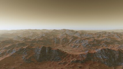 realistic surface of an alien planet 3d illustration