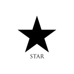 vector black star with the word star