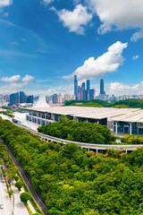 Fototapeta premium Urban scenery of CBD in Nanning, Guangxi, China