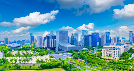 Obraz premium Urban scenery of CBD in Nanning, Guangxi, China