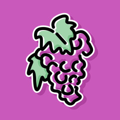 grapes cartoon design