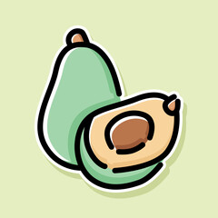 avocado cartoon design