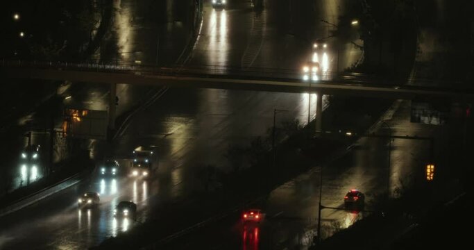 night traffic in China