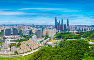 Obraz premium Urban scenery of CBD in Nanning, Guangxi, China