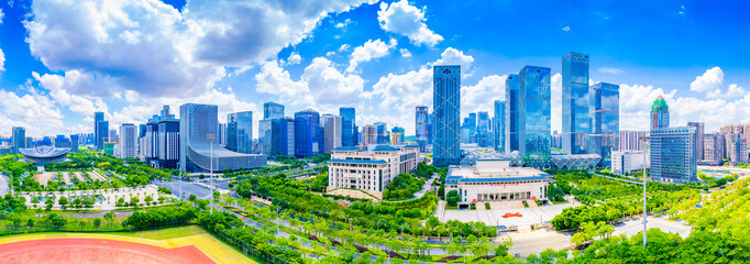 Urban scenery of CBD in Nanning, Guangxi, China