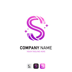 Letter S Logo Design, Colorful Logo Template