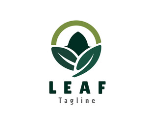 abstract circle leaf flower blossom logo template illustration