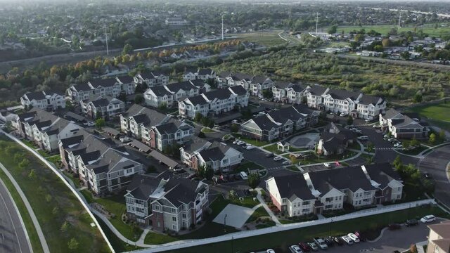 Condo Real Estate Residential Building Complex in Midvale, Utah - Aerial