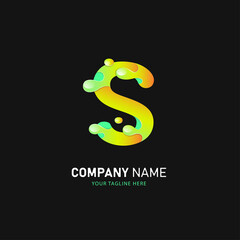 Letter S Logo Design, Colorful Logo Template