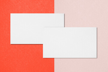 Minimal white business card with design space