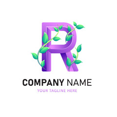 Letter R Logo Design, Colorful Logo Template