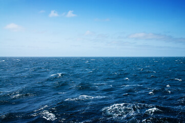 Storm sea in atlantic ocean