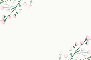 Wildflower border frame decorated with small flowers