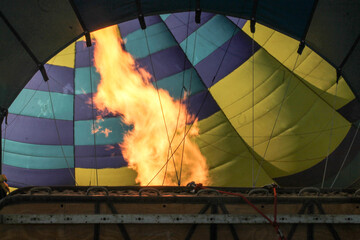 fire in a air balloon