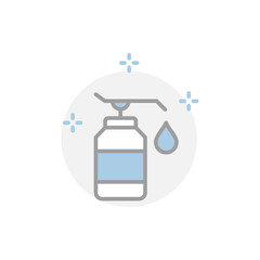 shampoo bottle icon concept design illustration