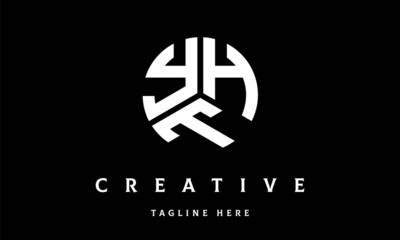 Fototapeta premium YHT circle three letter logo