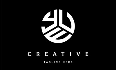 YUE circle three letter logo