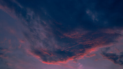 abstract background view of the colorful twilight sky.In the evening, the colorful changes (pink,...