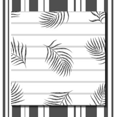 Vintage tropic palm leaves seamless pattern vector design with gray color fashionable for shirt. tropical background. summer beach themed. exotic tropics. decorative wallpaper