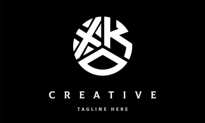 XKO circle three letter logo