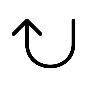 recommend clip art:  U Turn Outline Vector Icon Design