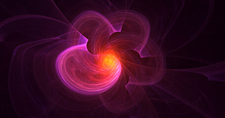 3D rendering abstract multicolor fractal light background