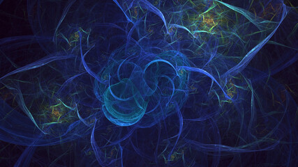 3D rendering abstract technology fractal background