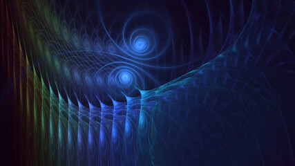 3D rendering abstract technology fractal background