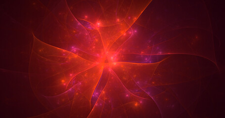 3D rendering abstract colorful fractal light background