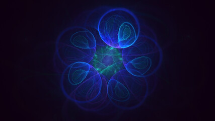 3D rendering abstract round light background