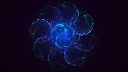 Obraz premium 3D rendering abstract mandala fractal background