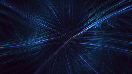 3D rendering abstract blue technology fractal background