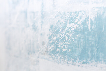 Abstract art background. Oil painting on canvas. Blue and white texture. Fragment of artwork. Spots of acrylic paint. Modern art. Contemporary art. Oil paint