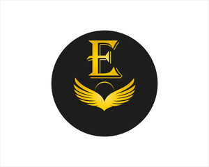 Initial letter E logo template