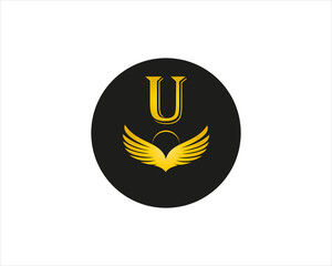 Initial letter U logo template