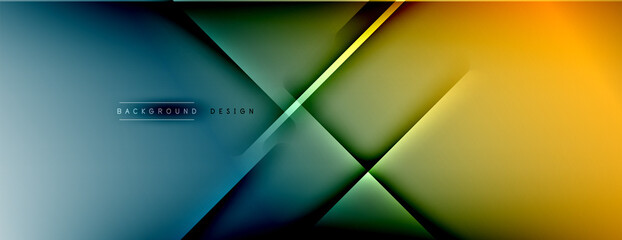 Abstract background. Shadow lines on bright shiny gradient background.