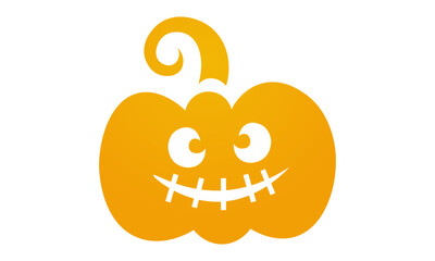 Vector illustration of Pumpkin on white background For print or use as poster, card, flyer or T Shirt