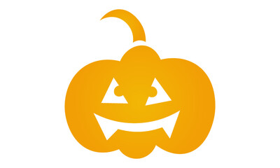 Vector illustration of Pumpkin on white background For print or use as poster, card, flyer or T Shirt