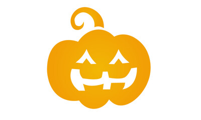 Vector illustration of Pumpkin on white background For print or use as poster, card, flyer or T Shirt