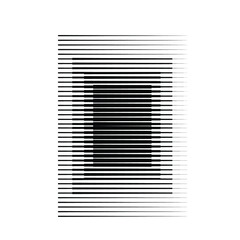 Rectangle Logo with lines.Square unusual icon Design .Black Vector stripes .Straight speed lines .Geometric shape.