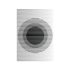 Rectangle Logo with lines.Square unusual icon Design .Black Vector stripes .Straight speed lines .Geometric shape.