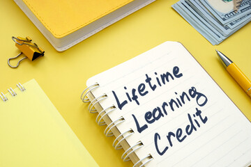 Lifetime learning credit memo on the page.