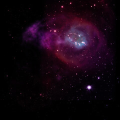 Star field in space and a nebulae