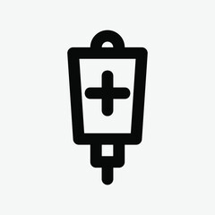 Serum icon vector illustration in line style about medical, use for website mobile app presentation