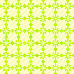 Abstract vector background Seamless geometric flower green ornament