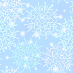 seamless snowflake pattern winter background